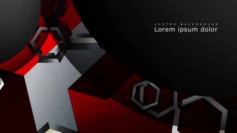 Abstract vector background with hexagon overlapping pattern. Vector illustrat Illustrazione stock