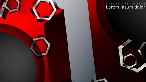 Abstract vector background with hexagon overlapping pattern. Vector illustrat Stockillustratie