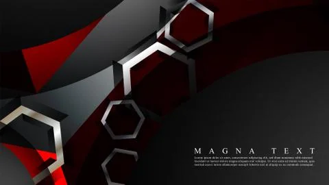 Abstract vector background with hexagon overlapping pattern. Vector illustrat Stock Illustration