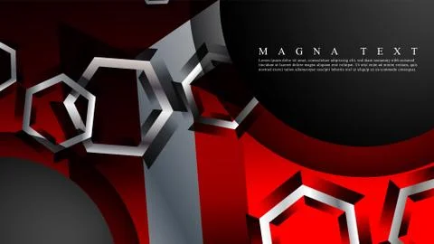 Abstract vector background with hexagon overlapping pattern. Vector illustrat Stock Illustration