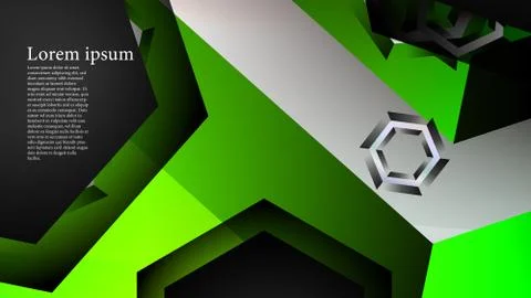 Abstract vector background with hexagon overlapping pattern. Vector illustrat Stock Illustration