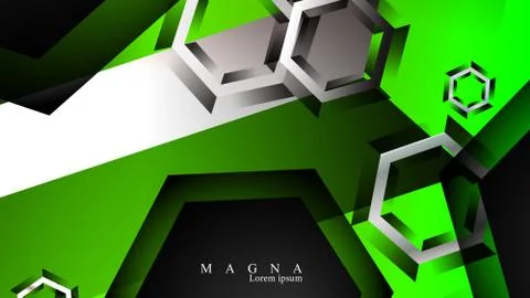 Abstract vector background with hexagon overlapping pattern. Vector illustrat Stockillustratie