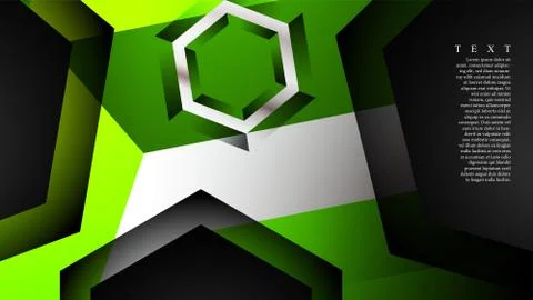 Abstract vector background with hexagon overlapping pattern. Vector illustrat Stock Illustration