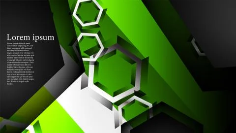 Abstract vector background with hexagon overlapping pattern. Vector illustrat Stock Illustration