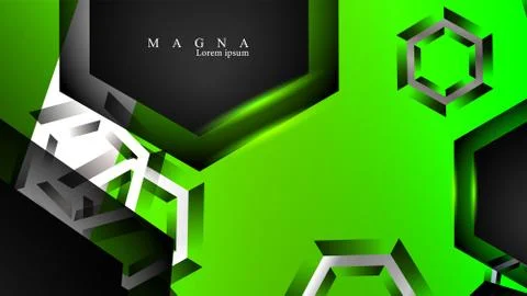 Abstract vector background with hexagon overlapping pattern. Vector illustrat Stock Illustration