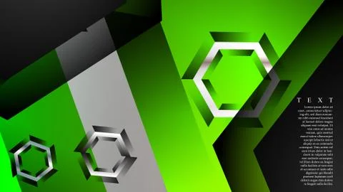 Abstract vector background with hexagon overlapping pattern. Vector illustrat Stock Illustration