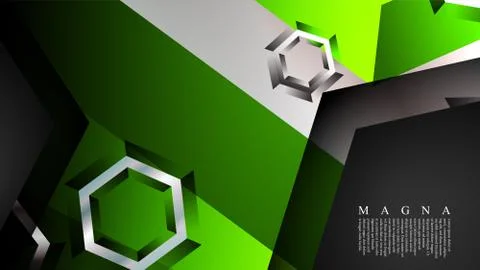 Abstract vector background with hexagon overlapping pattern. Vector illustrat Stock Illustration