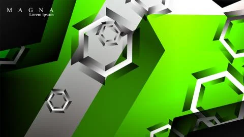 Abstract vector background with hexagon overlapping pattern. Vector illustrat Stock Illustration