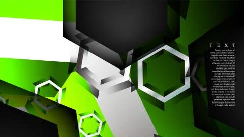 Abstract vector background with hexagon overlapping pattern. Vector illustrat Illustrazione stock