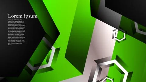 Abstract vector background with hexagon overlapping pattern. Vector illustrat Illustrazione stock