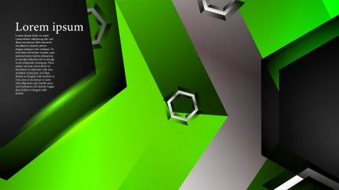 Abstract vector background with hexagon overlapping pattern. Vector illustrat Stock Illustration