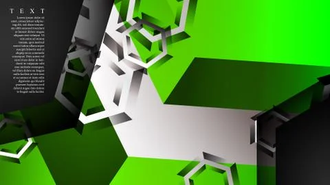 Abstract vector background with hexagon overlapping pattern. Vector illustrat Stock Illustration