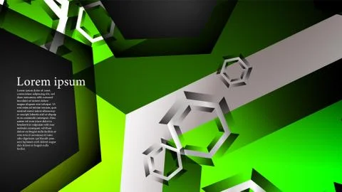 Abstract vector background with hexagon overlapping pattern. Vector illustrat Stock Illustration