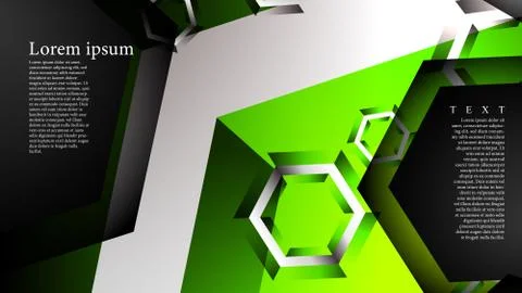 Abstract vector background with hexagon overlapping pattern. Vector illustrat Stock Illustration