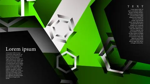 Abstract vector background with hexagon overlapping pattern. Vector illustrat Illustrazione stock