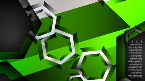 Abstract vector background with hexagon overlapping pattern. Vector illustrat Stock Illustration