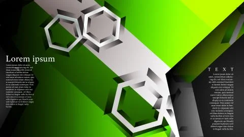 Abstract vector background with hexagon overlapping pattern. Vector illustrat Stock Illustration