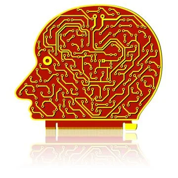 Abstract vector background with high tech circuit board Stockillustratie