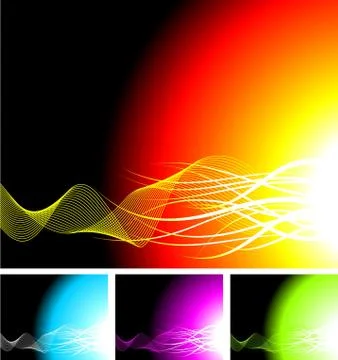 Abstract vector background illustration with four color variation Illustrazione stock
