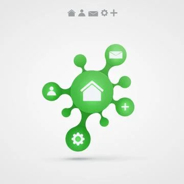 Abstract vector background with infographic green design Illustrazione stock