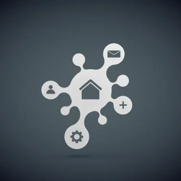 Abstract vector background with infographic Illustrazione stock