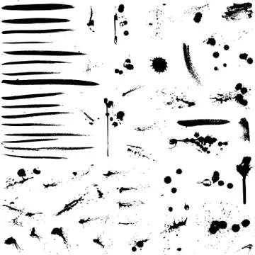 Abstract vector background ink paint splats Stock Illustration