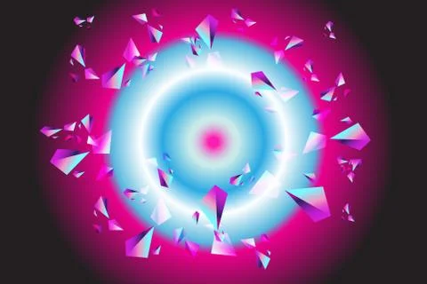 Abstract vector background with interesting geometric objects Stock Illustration