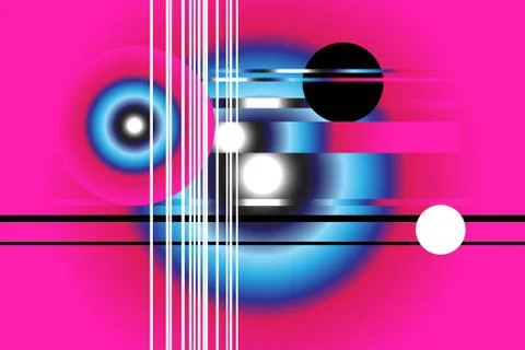 Abstract vector background with interesting geometric objects and shapes. 库存插图