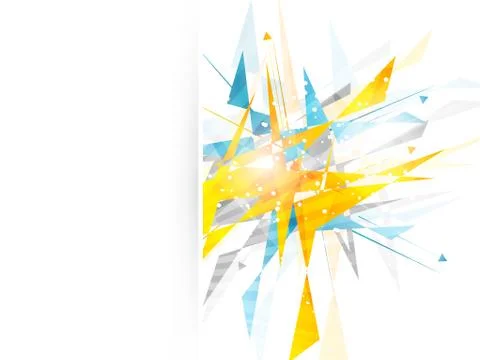 Abstract vector background with irregular polygonal pattern and arrows. Stock Illustration