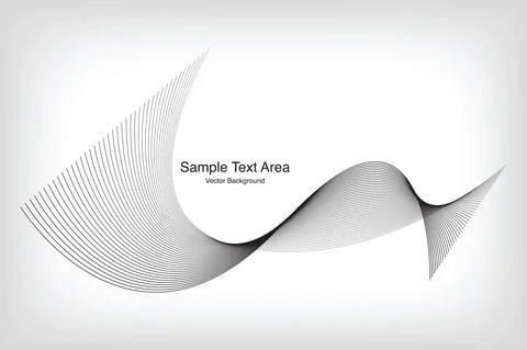 Abstract Vector Background, Line Wave Pattern Stock Illustration