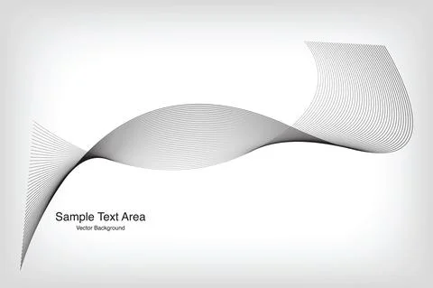 Abstract Vector Background, Line Wave Pattern Stock Illustration