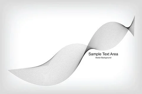 Abstract Vector Background, Line Wave Pattern Stock Illustration