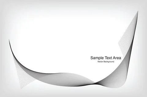 Abstract Vector Background, Line Wave Pattern Stock Illustration