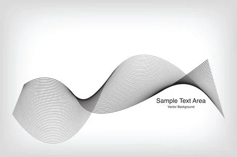 Abstract Vector Background, Line Wave Pattern Illustrazione stock