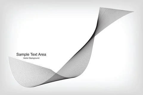 Abstract Vector Background, Line Wave Pattern Stock Illustration