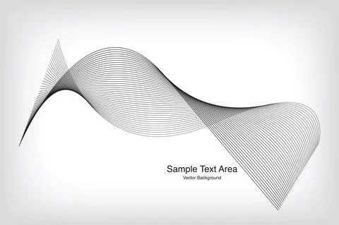 Abstract Vector Background, Line Wave Pattern Illustrazione stock