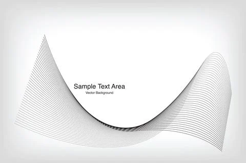 Abstract Vector Background, Line Wave Pattern Stock Illustration