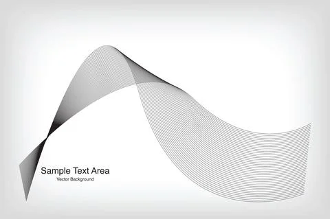 Abstract Vector Background, Line Wave Pattern Stock Illustration