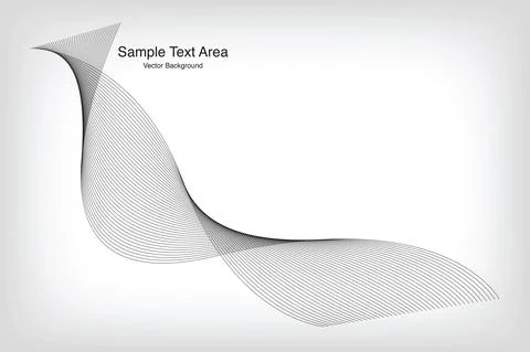 Abstract Vector Background, Line Wave Pattern Stock Illustration