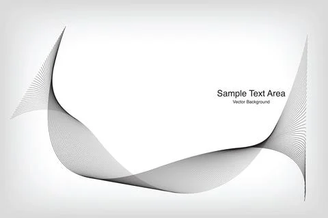 Abstract Vector Background, Line Wave Pattern Stock Illustration