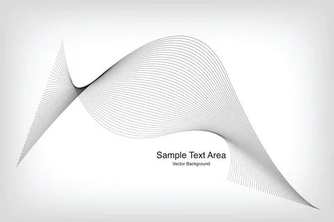 Abstract Vector Background, Line Wave Pattern Stock Illustration