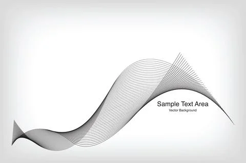 Abstract Vector Background, Line Wave Pattern Stock Illustration