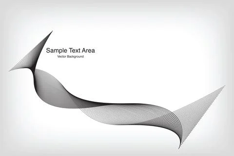 Abstract Vector Background, Line Wave Pattern Stock Illustration