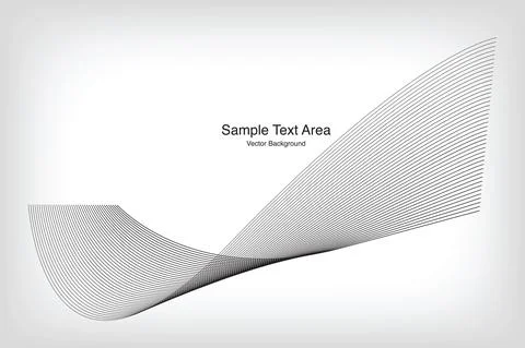 Abstract Vector Background, Line Wave Pattern Stock Illustration