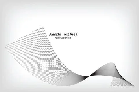 Abstract Vector Background, Line Wave Pattern Stock Illustration