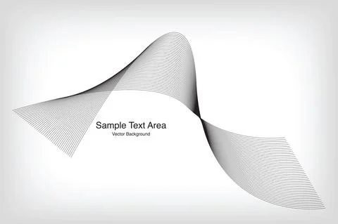 Abstract Vector Background, Line Wave Pattern Stock Illustration