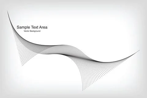 Abstract Vector Background, Line Wave Pattern Stock Illustration