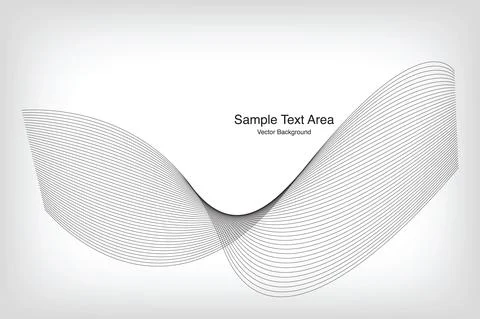 Abstract Vector Background, Line Wave Pattern Stock Illustration