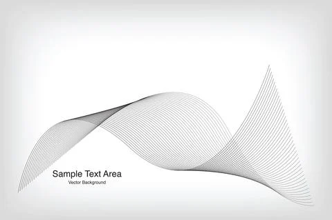 Abstract Vector Background, Line Wave Pattern Stock Illustration