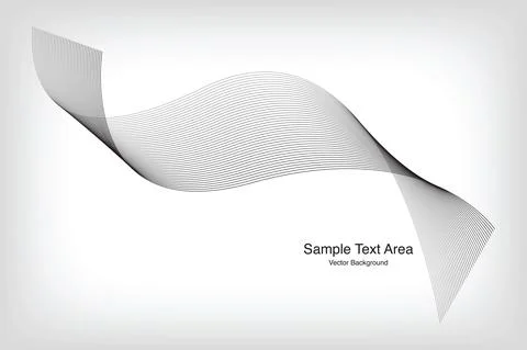 Abstract Vector Background, Line Wave Pattern Stock Illustration